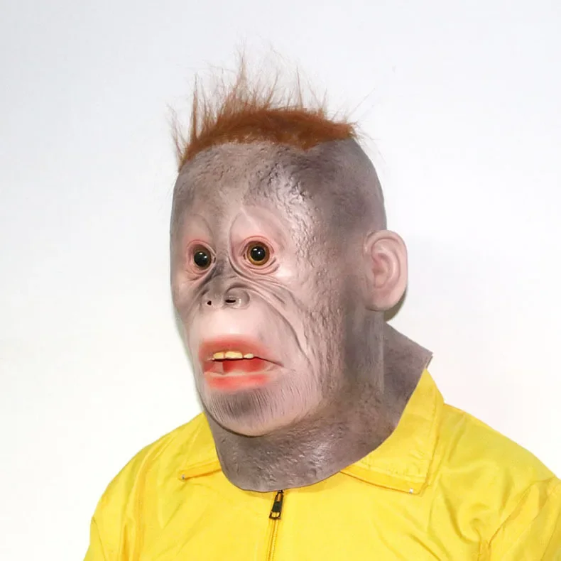 2025年ハロウィン フードパーティー 動物マスク オランウータンフード ショープロップス 怖いコスチューム＆アクセサリー