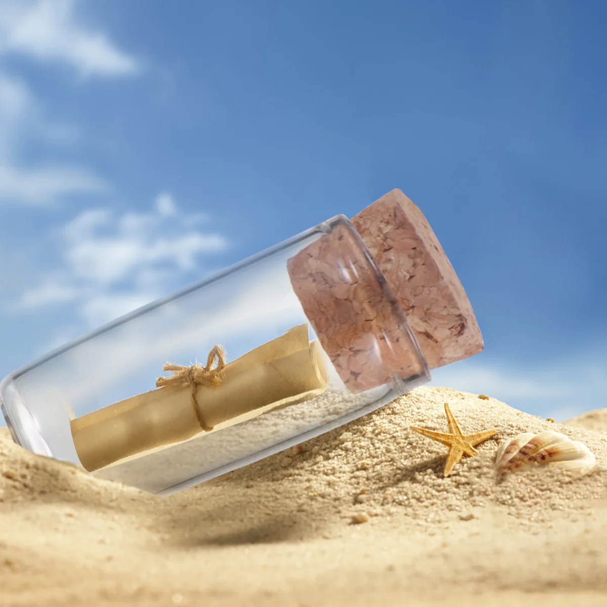 

10pcs 20Ml Creative Glass Bottle Transparent Cork Stopper Storage Tank For Wishing Cordyceps Decorative Use Home Decoration