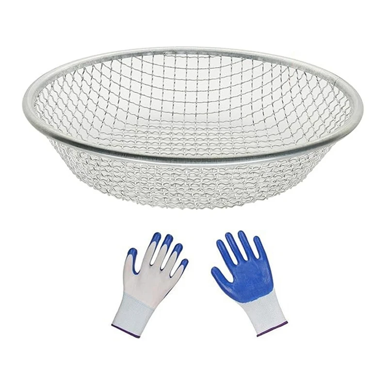 

Stainless Steel Soil Compost Sieve For Capturing Soil Rocks & Sawdust Gardening Sand Compost Sieve Sandstone Sieve