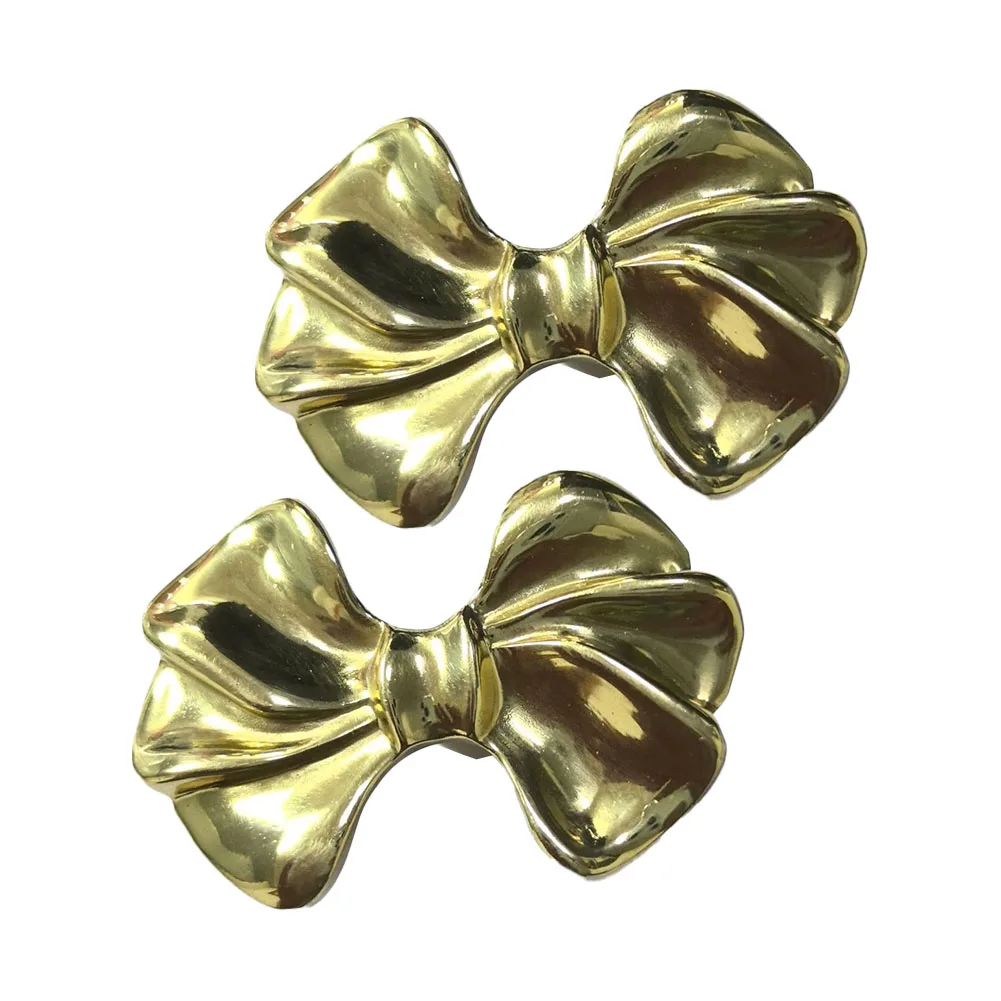 

Ручка для прикроватной тумбочки, ручка в форме банта, прочная, универсальная, очаровательная, латунная дверная ручка для мебели