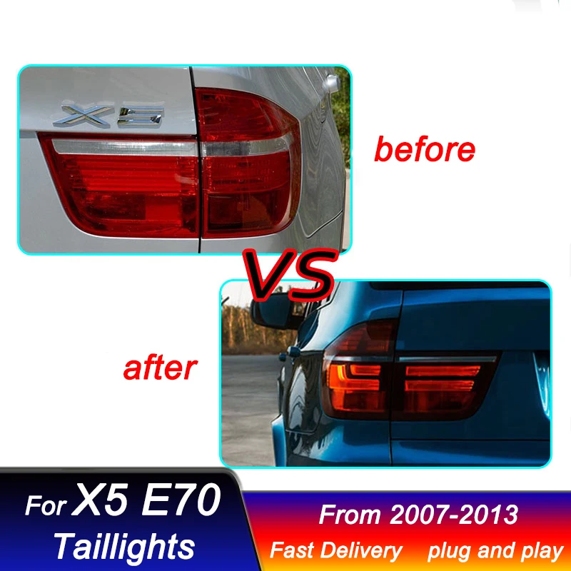 Car styling Tail Lights For BMW X5 E70 2007-2013 new style full led Dynamic Turn Signal Light Tail Lamp Assembly