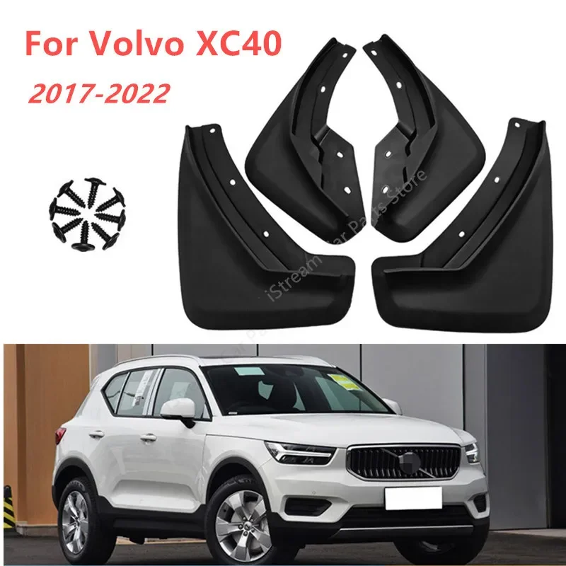 4pcs Mudguards for Volvo XC40 2017 2018 2019 2020 2021 2022 Fender Mud Flap Guard Splash Car Auto Styline Front Rear Accessories