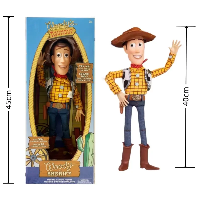 Toy Story Talking Woody Action Figures Disney Hot Movie Pixar Anime Decoration Collection Figurine Toys Model Birthday Gifts