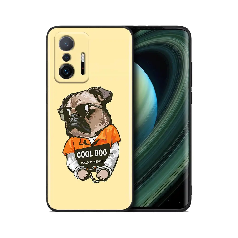 Coque For Xiaomi Mi 11T 11X 11 Lite 5G NE 12 Poco X3 M3 F3 M4 Pro Cases Fundas Shell Cover Funny Pug Dog Bulldog Animals