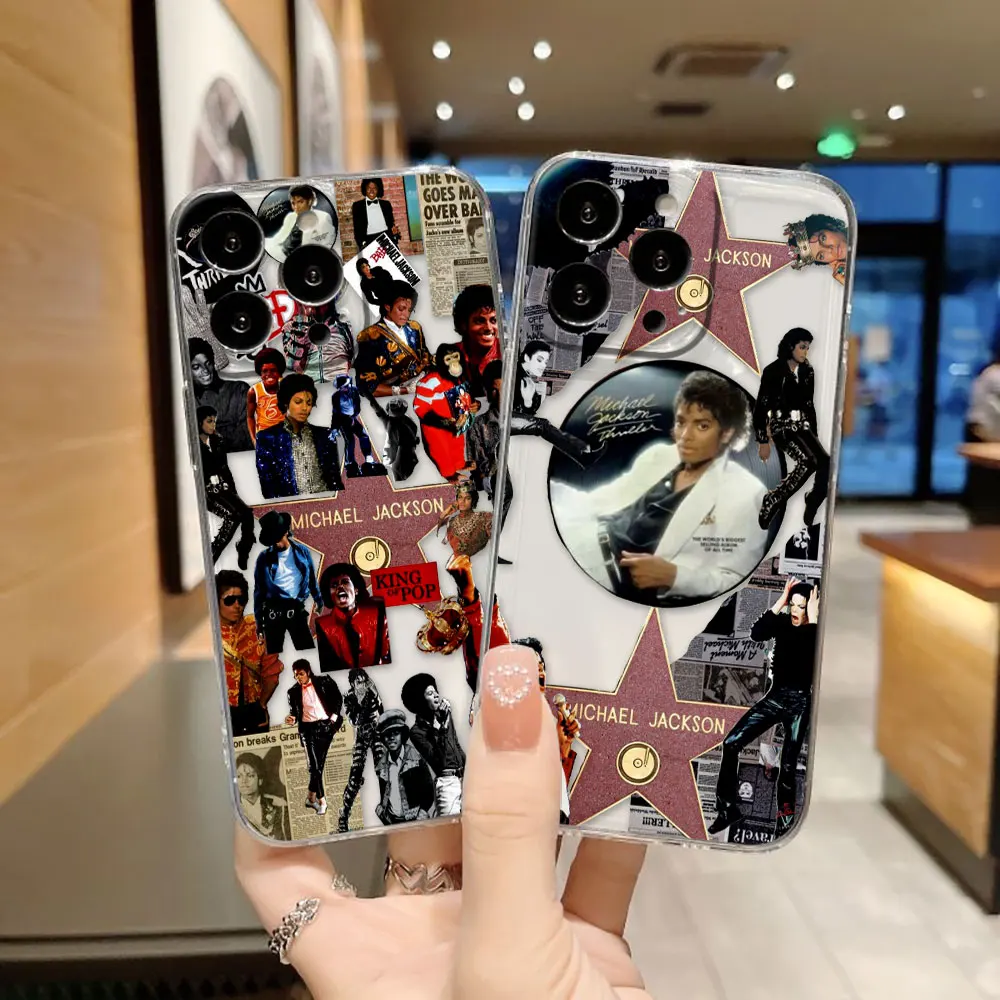 Singer M-Michael J-Jackson Phone Case For iPhone 17 16 15 11 12 14 13 Pro Max Mini X XR 7 Plus 17E Shockproof Transparent Cover