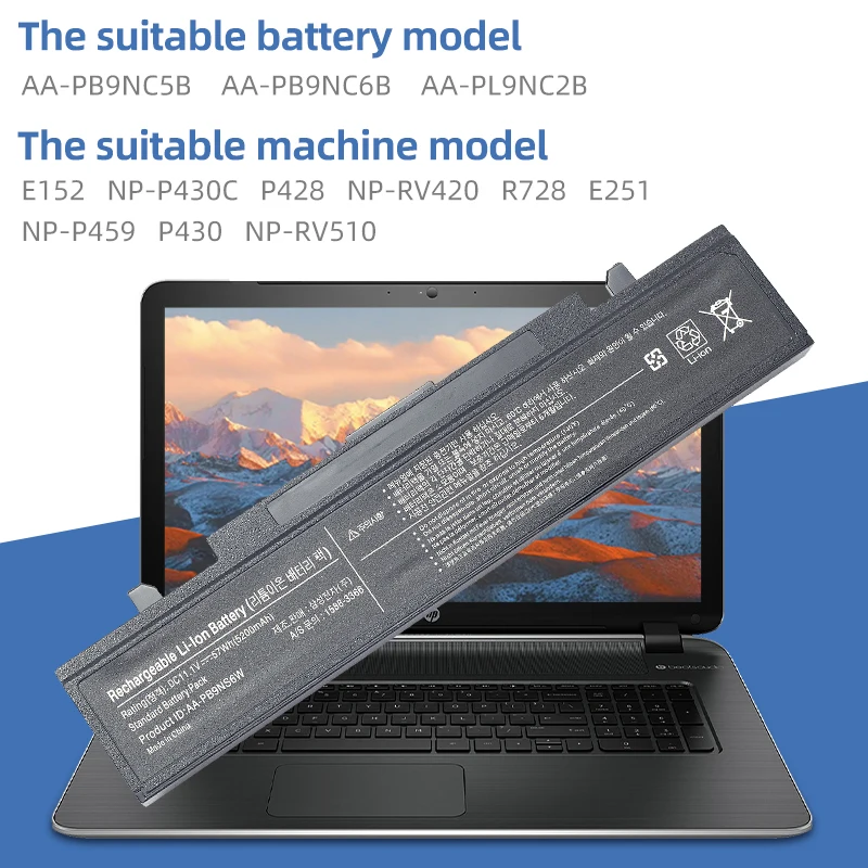 Imagem -06 - Bateria Portátil para Samsung R530 R528 R428 R429 R430 R467 R468 R478 Aa-pb9nc6w Aa-pb9ns6b Aa-pb9ns6w Suozhan-aa-pb9nc6b