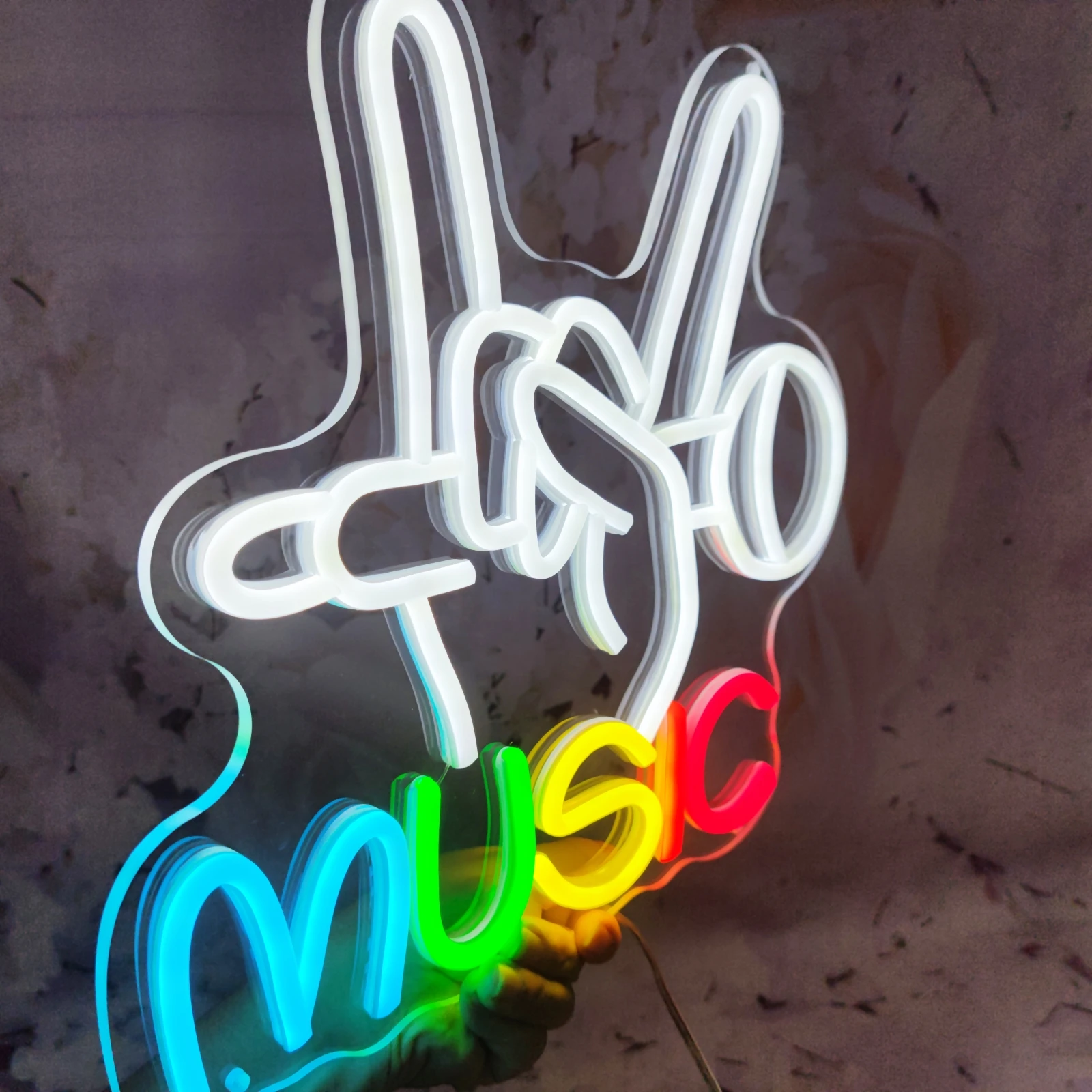 音楽テーマのネオンサイン USB アクリル & LED 素材ライト KTV 音楽レストランパーティーゲームルームの壁の装飾ナイトネオンサインランプ