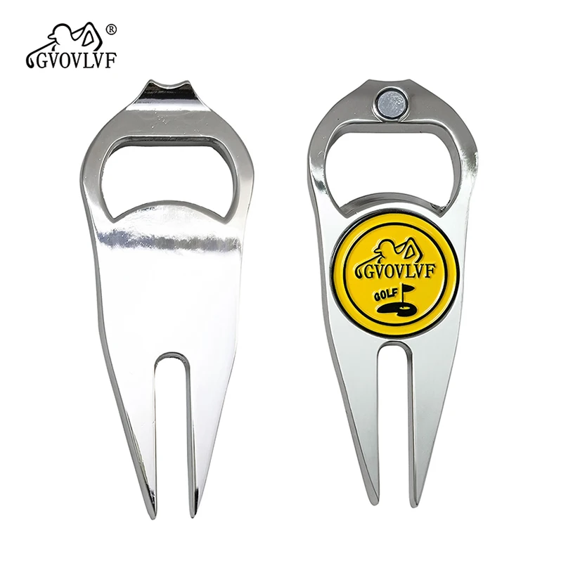 1 piece GVOVLVF Golf Stainless Steel Fork Key Wine Bottle Opener with Golf Balls Marker Golfs Grass Repair Tool Gift For Golfers