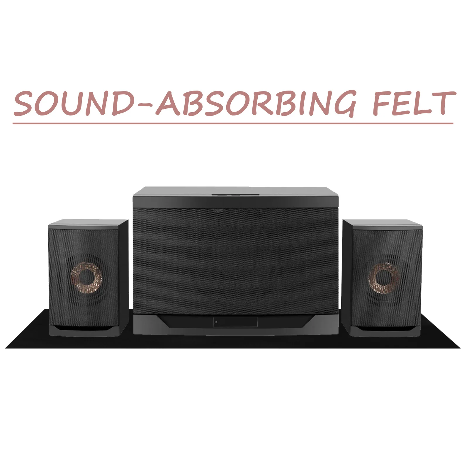 ผ้าคลุมลำโพงสีดำ แผ่นดูดซับเสียงสำหรับซับวูฟเฟอร์ ซ่อมแซม กล่องลำโพง  แผ่นกันฝุ่น  แผ่นฉนวนกันเสียง