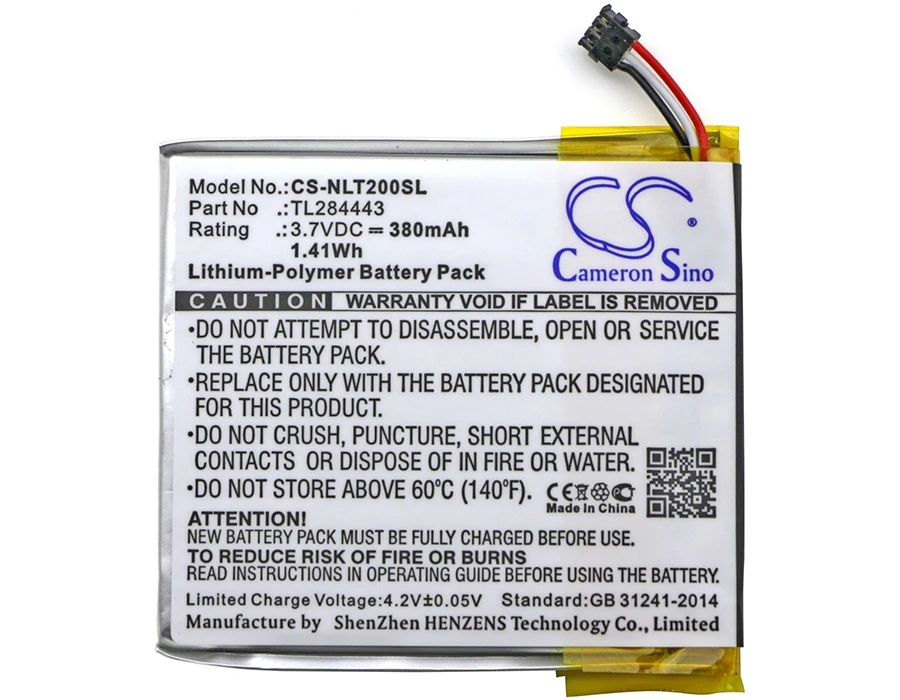 Battery for Nest A0013,Learning Thermostat 2nd Generation,Learning Thermostat 3rd Gen (380mAh) 3.7V