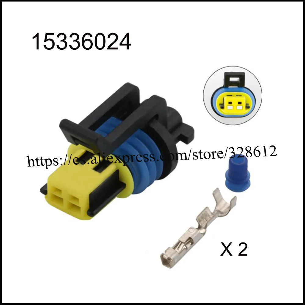 

100SET 15336024 auto wire Waterproof cable connector 2 pin automotive Plug socket Includes terminal seal