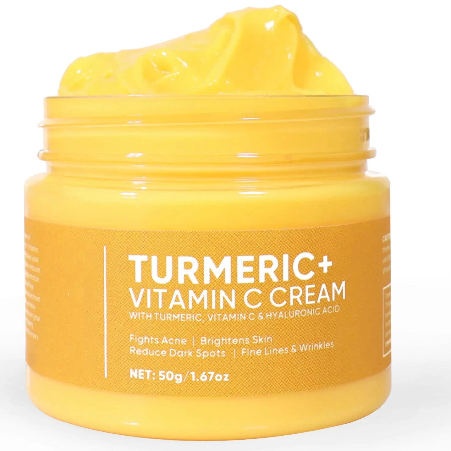 Turmeric Vitamin C Face Cream Acne Treatment Dark Spots Removal Moisturizing Brightening Whitening Cream for Face Skin Care