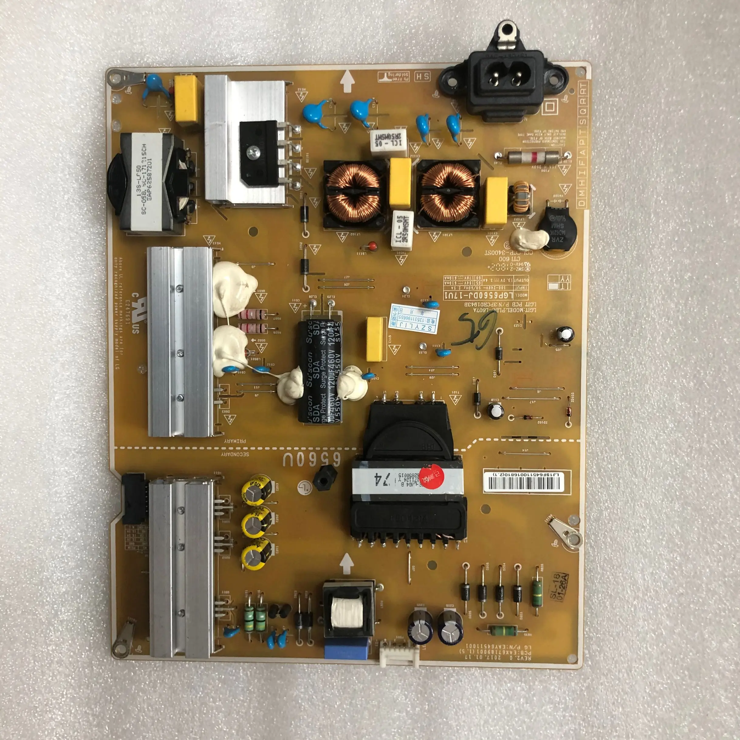 

65LG63CJ-CA Power board EAX67189001 LGP6560DJ-17U1 EAY64511001