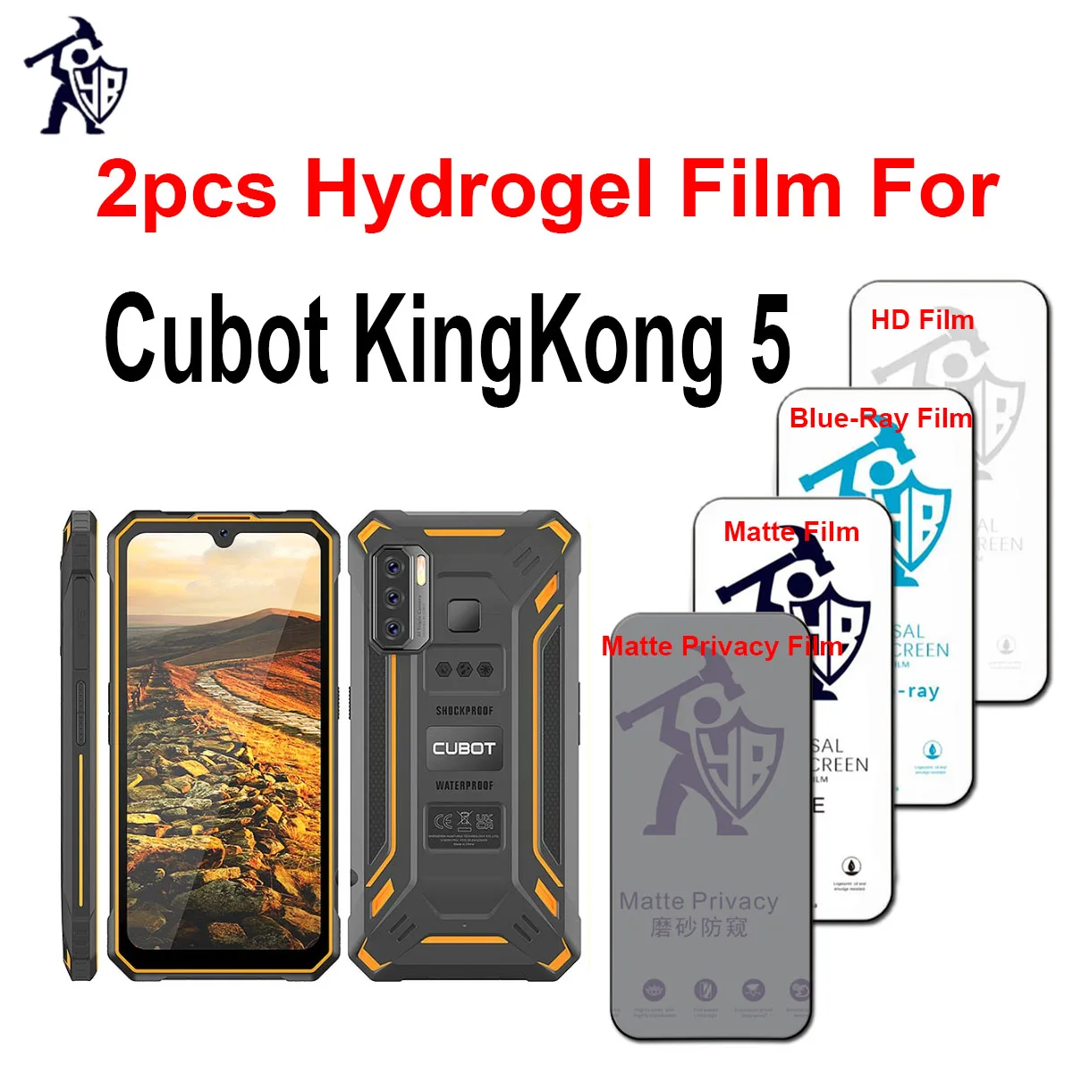 2pcs Matte Hydrogel Film For Cubot KingKong 5 HD Screen Protector For Cubot KingKong 5 Pro Clear Frosted/Blueray/Privacy Film