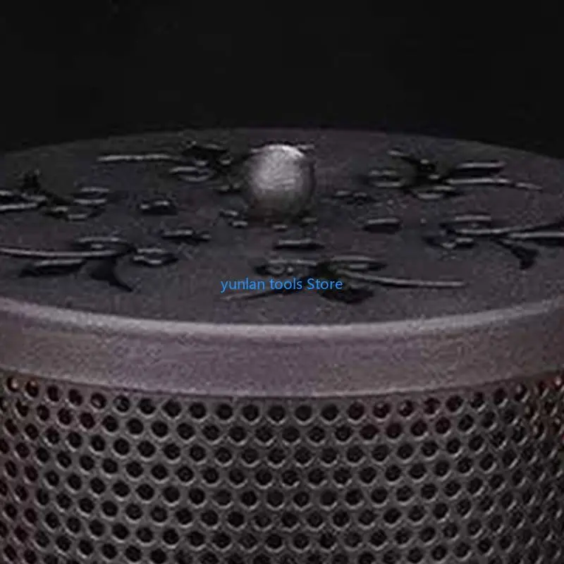 

50LB Round Iron Hanging Mosquito Incense for Burner with Handle for Home (Black)