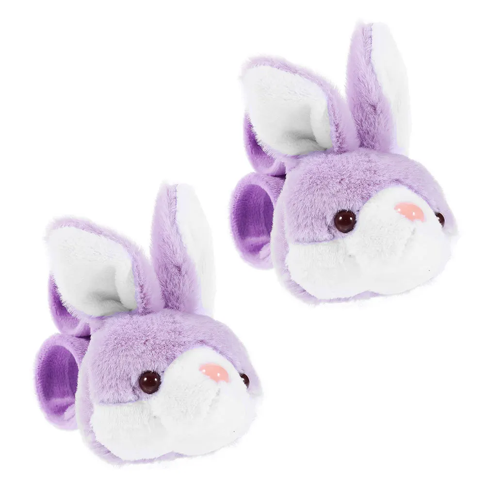 

2Pcs Animal Slap Bracelet Cute Bunny Design Wrist Band for Decor Party Supplies Snap Wristband Comfortable Lightweight Wear