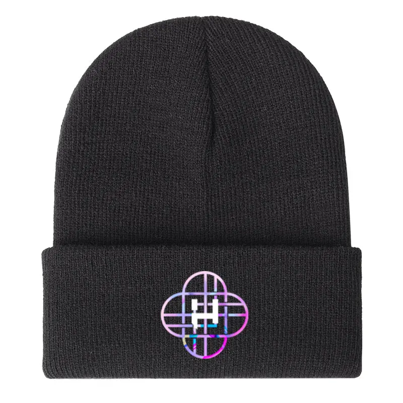 

Корейские детские шапки с принтом «Охотники на демонов», осенне-зимняя вязаная шапка для мальчиков и девочек, новинка 2025 года, модная теплая шапка унисекс KPop