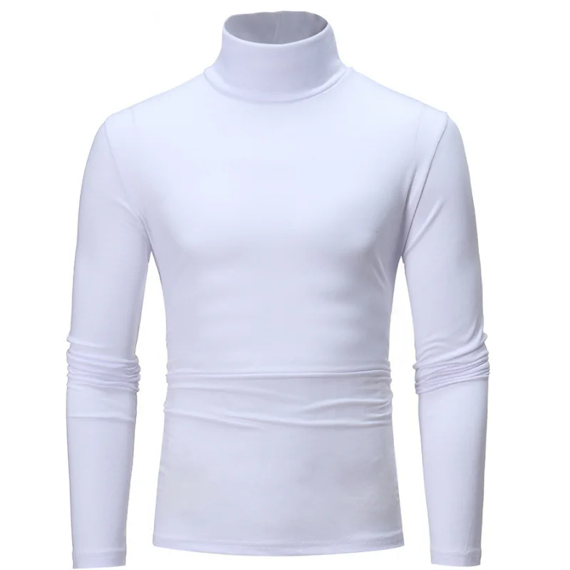 Men\'s Underwear Thermal Underwear Top Winter Warm Shirt Tight Fitting High Neck Slim Fit Long Sleeved T-shirt Men\'s Underwear