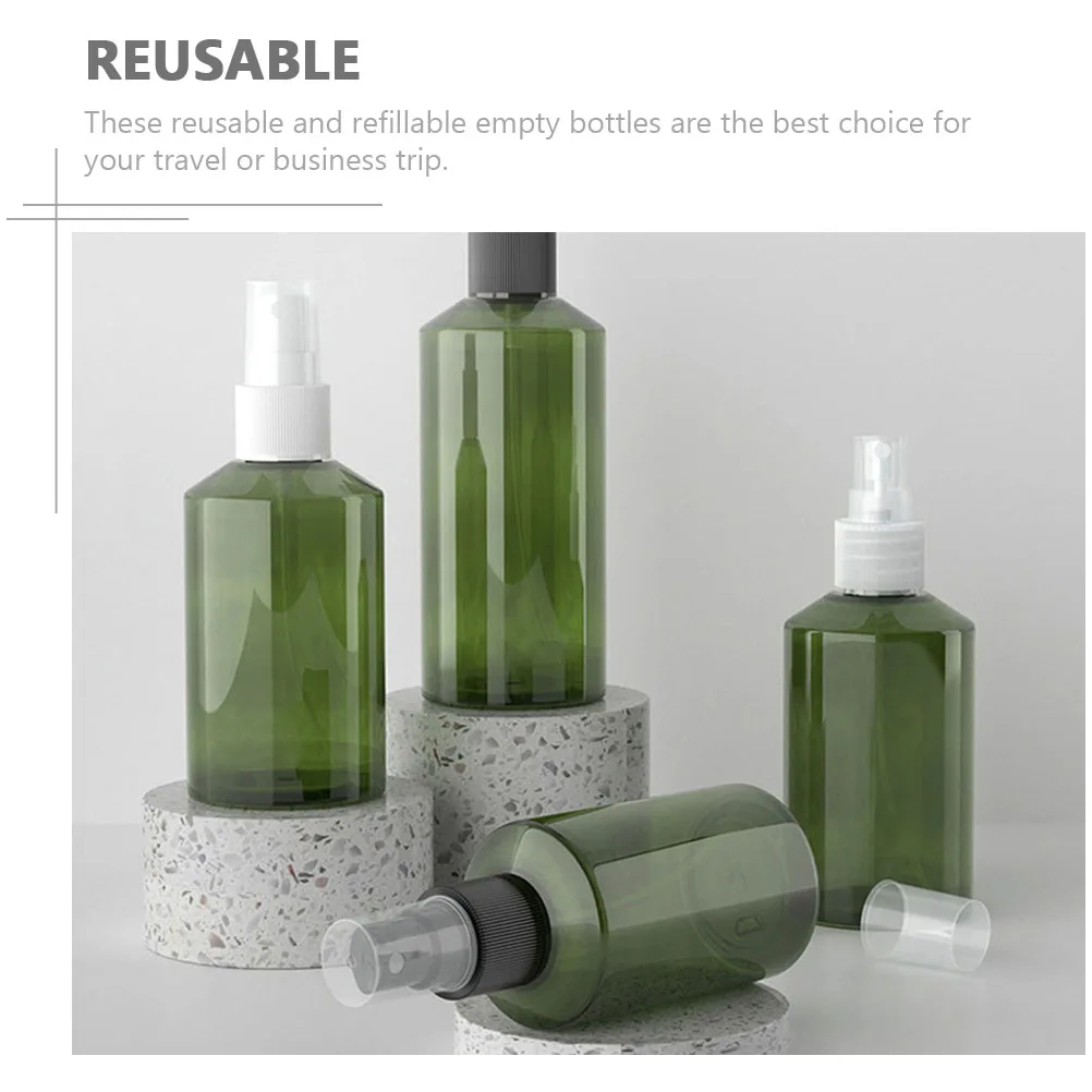 

6pcs Spray Plastic Travel Toiletry Leakproof Refillable Empty Sub Bottles for Shampoo Lotion Face Cream