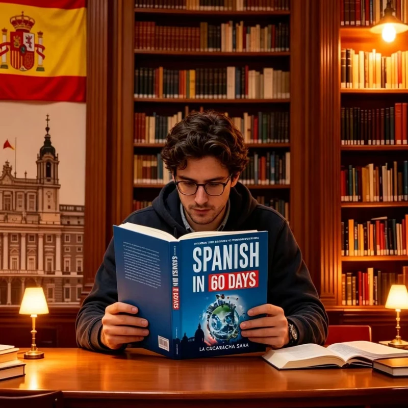 Spanish 60-day Language Learning Book LA CUCARACHA Sarah Adult Beginners Spanish Conversation Grammar Self-study Paperback