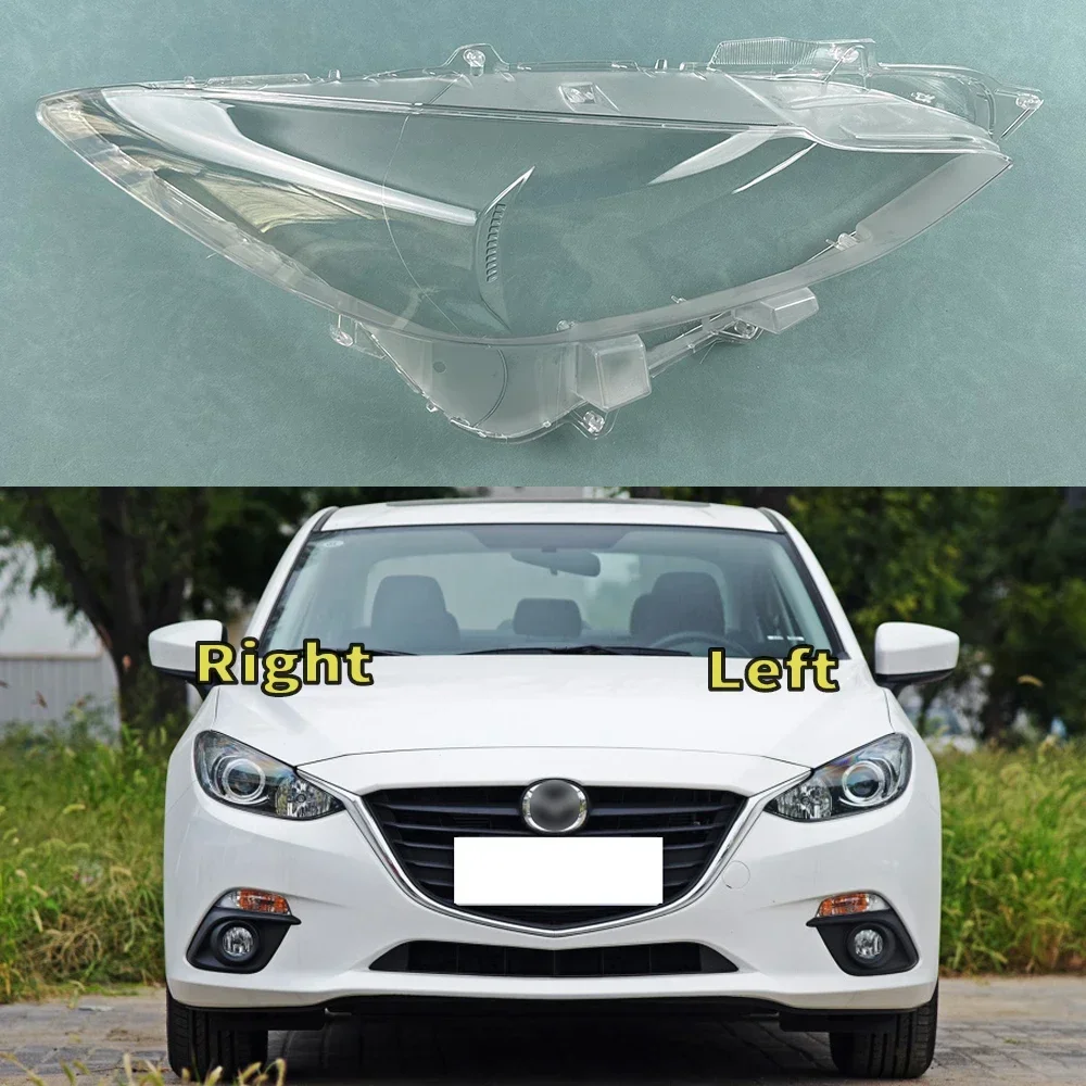 

For Mazda 3 Axela 2013 2014 2015 2016 Halogen Car Accessories Transparent Headlight Shade Cover Lampshade Shell Lens Plexiglass