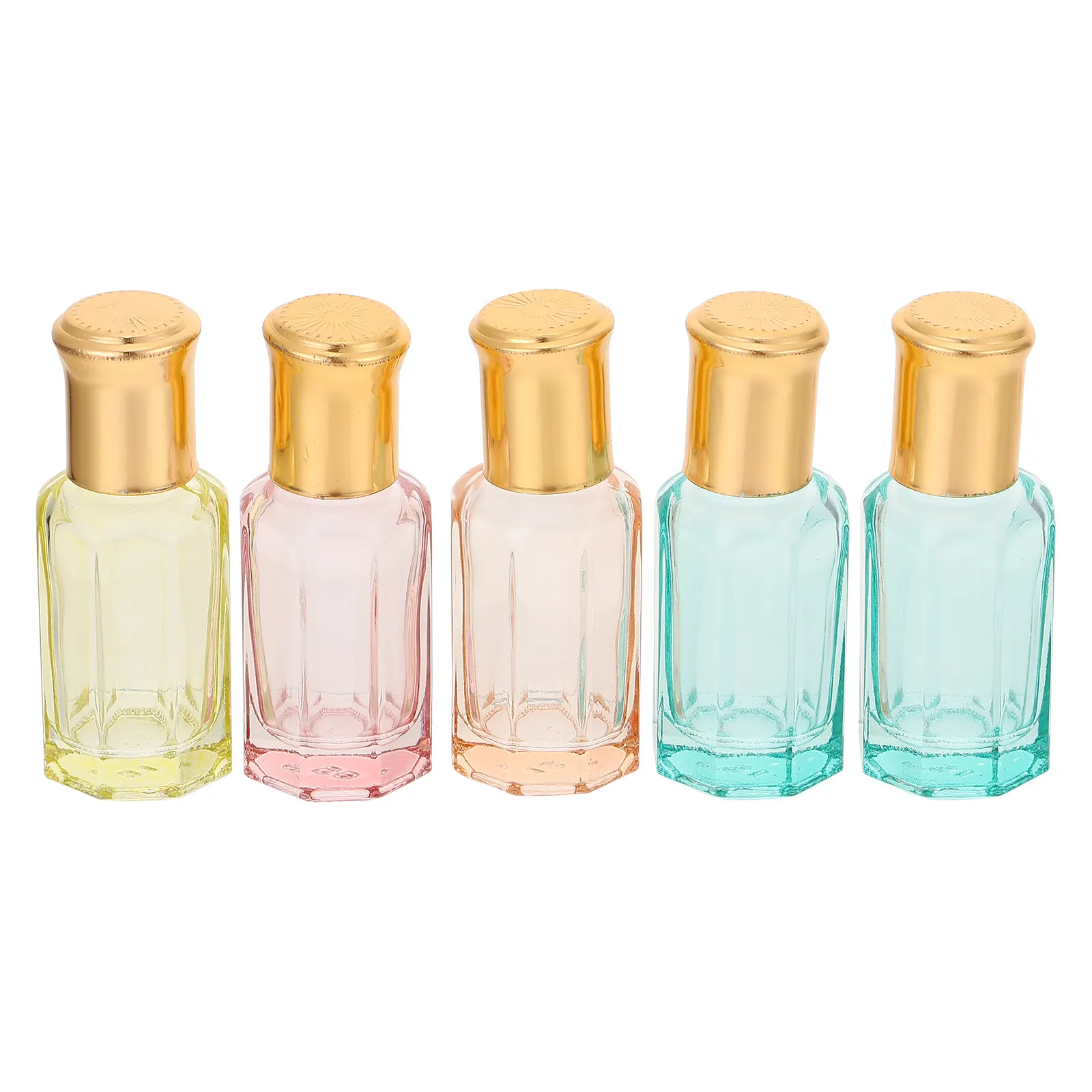 

Набор из 5 многоразовых стеклянных роликовых флаконов в винтажном стиле, 9 мл, для эфирных масел, герметичные, для ароматерапии, удобные для путешествий