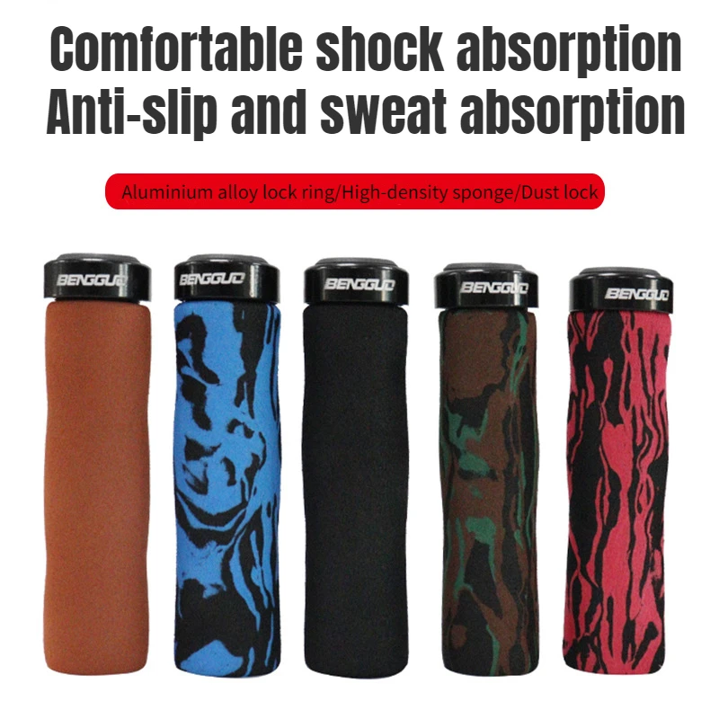 Bicycle Handlebar Grips Soft Sponge Bike Handle Lock on Mountain Bike Grip Non-slip AM DH MTB Cuffs Ultralight Bike Bar Cover