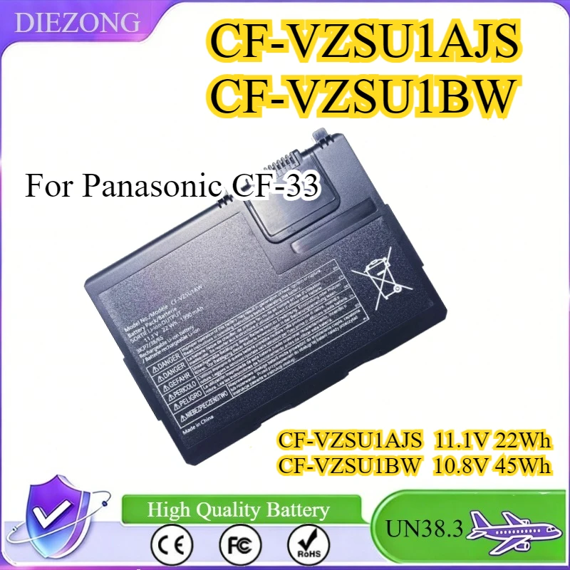 

CF-VZSU1AW CF-VZSU1AR CF-VZSU1AJS CF-VZSU1BW VZSU1BR Laptop Battery for Panasonic CF-33 12 Inch 11.1V 22Wh 10.8V 45Wh