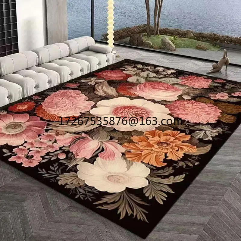 

Carpet Living Room Bedroom Sofa Coffee Table Blanket Ethnic Style American Fashion Moroccan Vintage Crystal Fleece