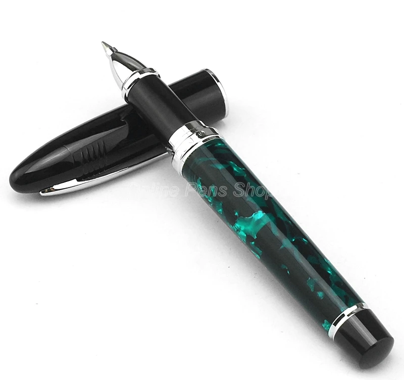 

Duke 911 Green & Silver Metal Roller Ball Pen Professional Writing Pen DRP010