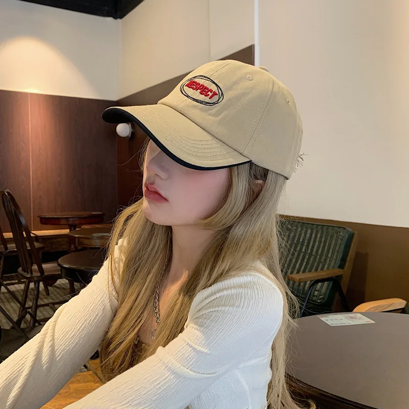 Letter Embroidered Peaked Cap Children's Design Sense Niche2022Men's Fashion New Baseball Cap