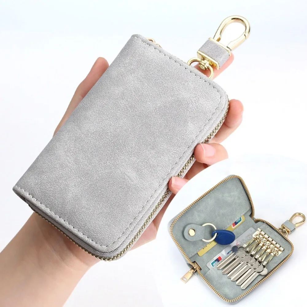 DIY Skórzany brelok z zamkiem błyskawicznym, etui na klucze, wytrzymały organizer na klucze, organizer na klucze samochodowe, etui na karty