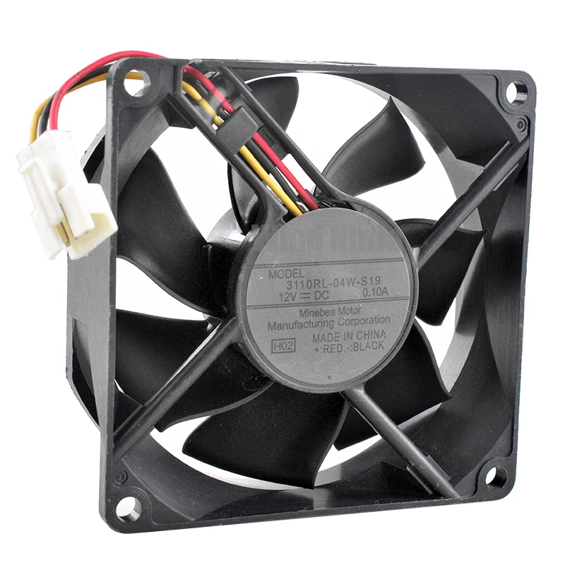 3110RL-04W-S19 8cm 80mm fan 80x80x25mm DC12V 0.10A 3pin Quiet cooling fan for TH-42PV8C TH-42PZ80C TV