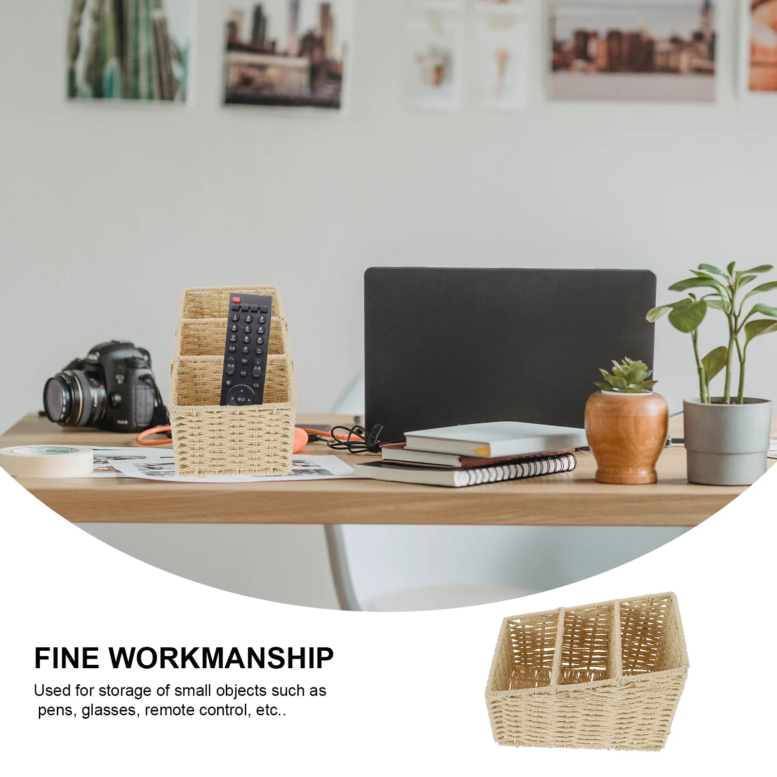 

Desktop Storage Box Simple Design For Bedroom Hotel Decor Compartment Organizer Sundries Holder Home Use Container