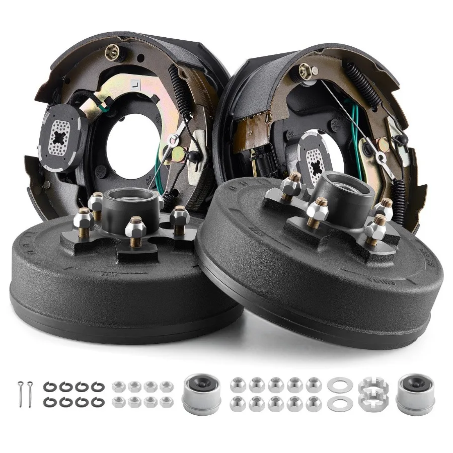 

Electric Trailer Brake Assembly, 10 x 2-1/4 Inch, 1 Pair Self-Adjusting Electric Brakes Kit for 3500 lbs Trailer Axle, Backing