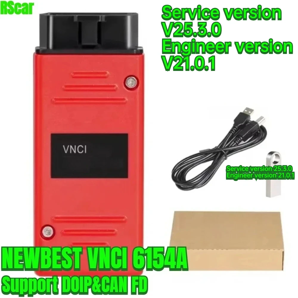 NEW V25.3.0 VNCI 6154A Diagnostic Tool Support CAN FD DoIP Protocol for VWAudiVAG Group from 1995-2024+  Better Than 5054A