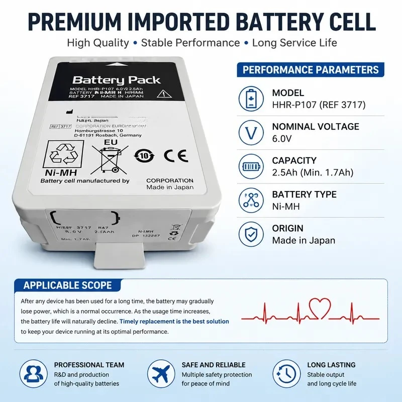 Replacement Battery for NIHON KOHDEN Optoelectronics SB-671P BSM-6301C BSM3000 BSM6000 Patient Monitor High Capacity