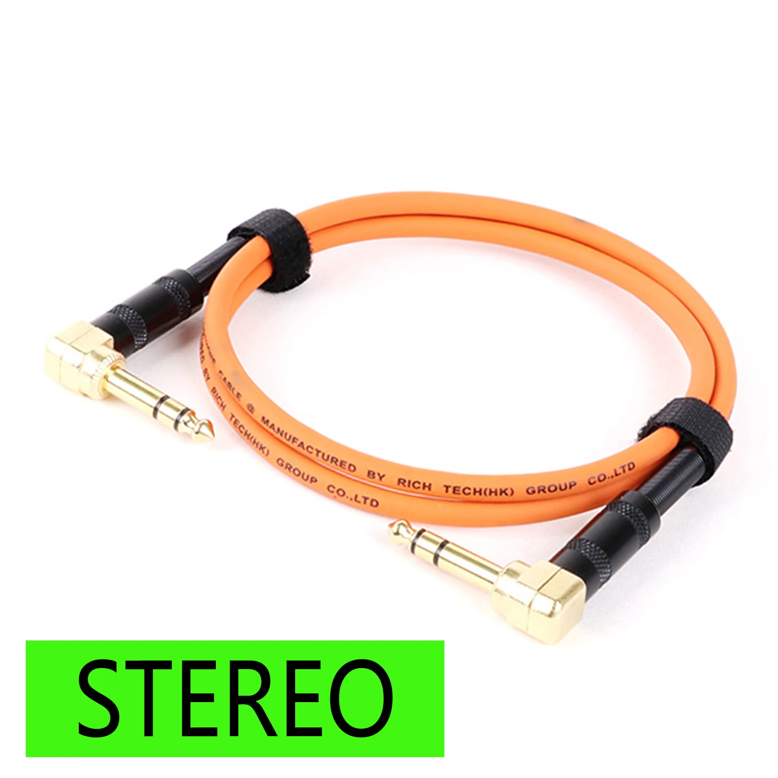 GuerGuo Gold Plate 6,35 Stereo Audio Balanced TRS 1/4 Winkel zu Winkel Lautsprecher Verstärker Kabel für Gitarre Tastatur ‎   Zweikanaliges Kabel 1 Stück 4