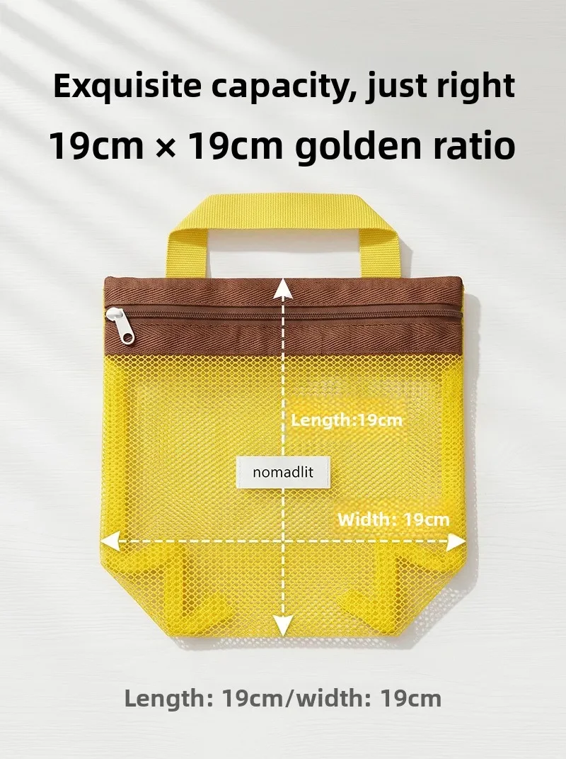 Tragbare Toilettentasche Reise-Schwimm-Kosmetiktasche Handgehaltene Wasserdichte Netz-Badetasche für Geschäftsreisen, Fitness und Strand – Detail 6