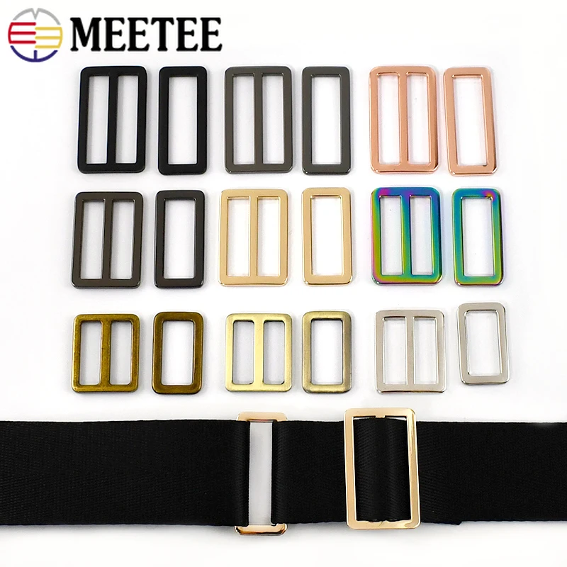 

5/10Pcs 20-50mm Metal Buckles Tri Glide Ring Buckle Bag Strap Belt Adjuster Clasp Webbing Connect Hooks DIY Hardware Accessories