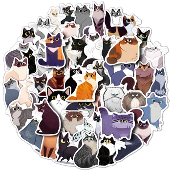 10/30/50PCS Cute Japanese Style Graffiti Cat Stickers Cartoon Scrapbook Decals DIY Skateboard Fridge Suitcase Phone Sticker Toy