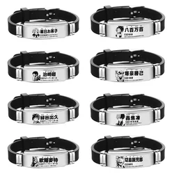 Anime Bracelet My Hero Academia Midoriya Izuku Bakugo Katsuki Todoroki Shoto Stainless Steel Silicone Bracelet Fans Accessories