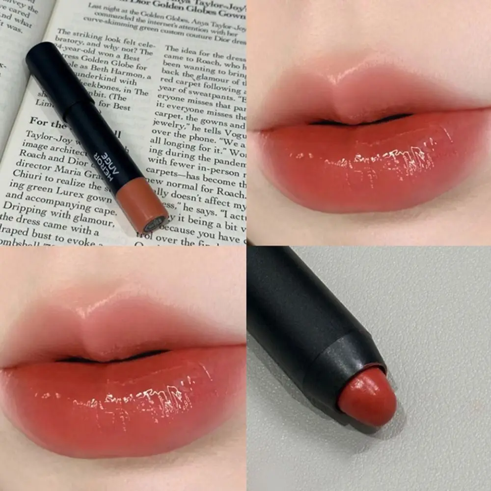 Velvet Matte ลิปสติก Crayon กันน้ํา Long Lasting Lip Contouring ปากกา Moisturizing Lip เครื่องสําอาง