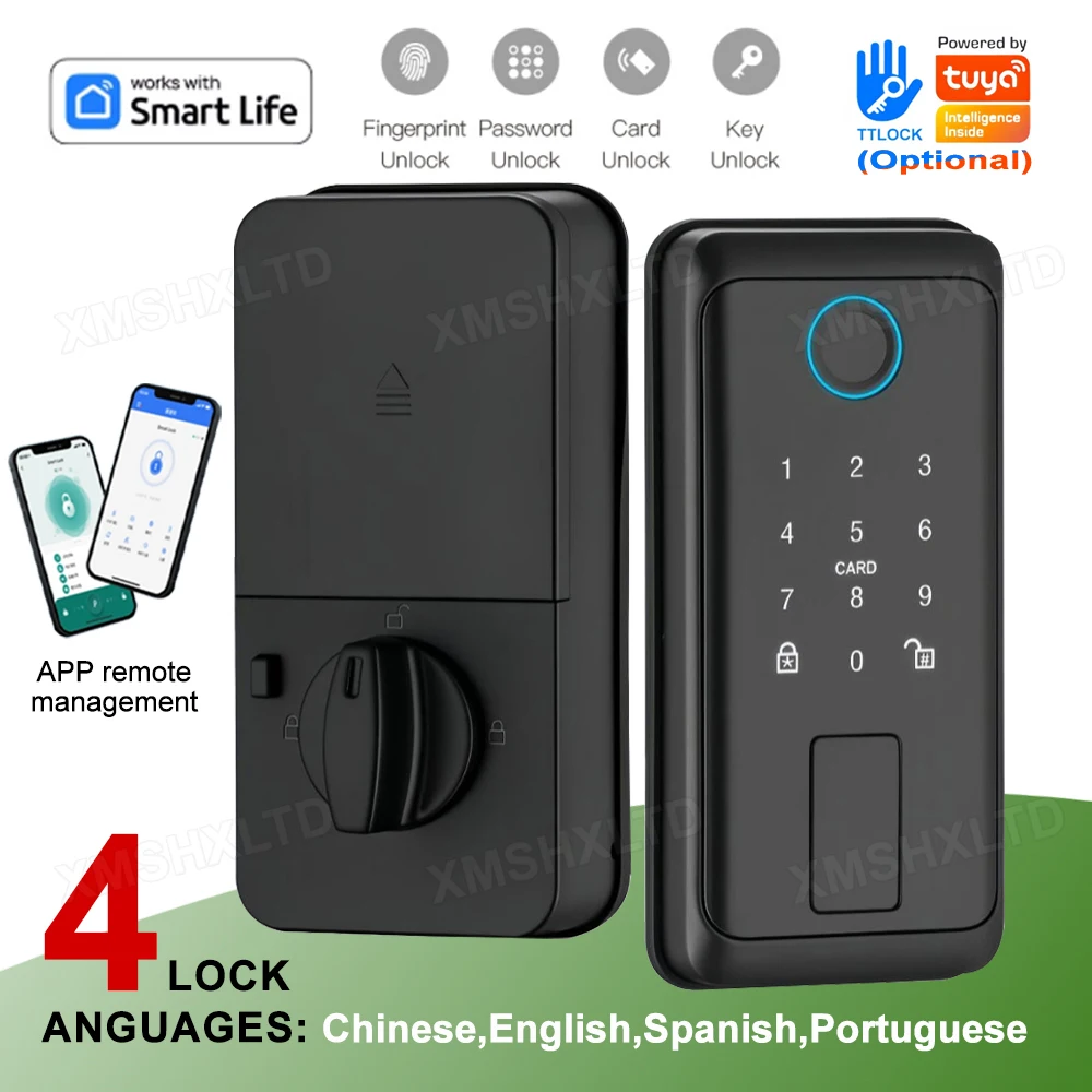 قفل بصمة الإصبع الذكي، قفل بكلمة مرور لأمن المنزل، قفل بكلمة مرور طراز Ble/Wifi مع وظيفة التحكم عن بعد عبر التطبيق fo #1