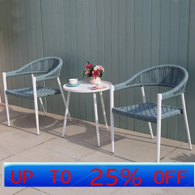 

LTT Nordic outdoor table and chair creative leisure balcony table and chair combination courtyard rope table and chair