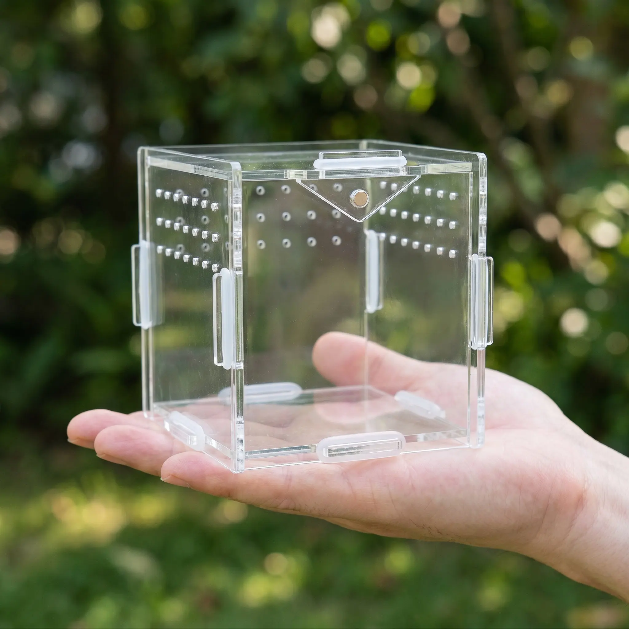 Acrylic Transparent Breeding Box Reptile Enclosure Ventilated Spider Habitat Tarantula Frog Container Clear Insect Terrarium