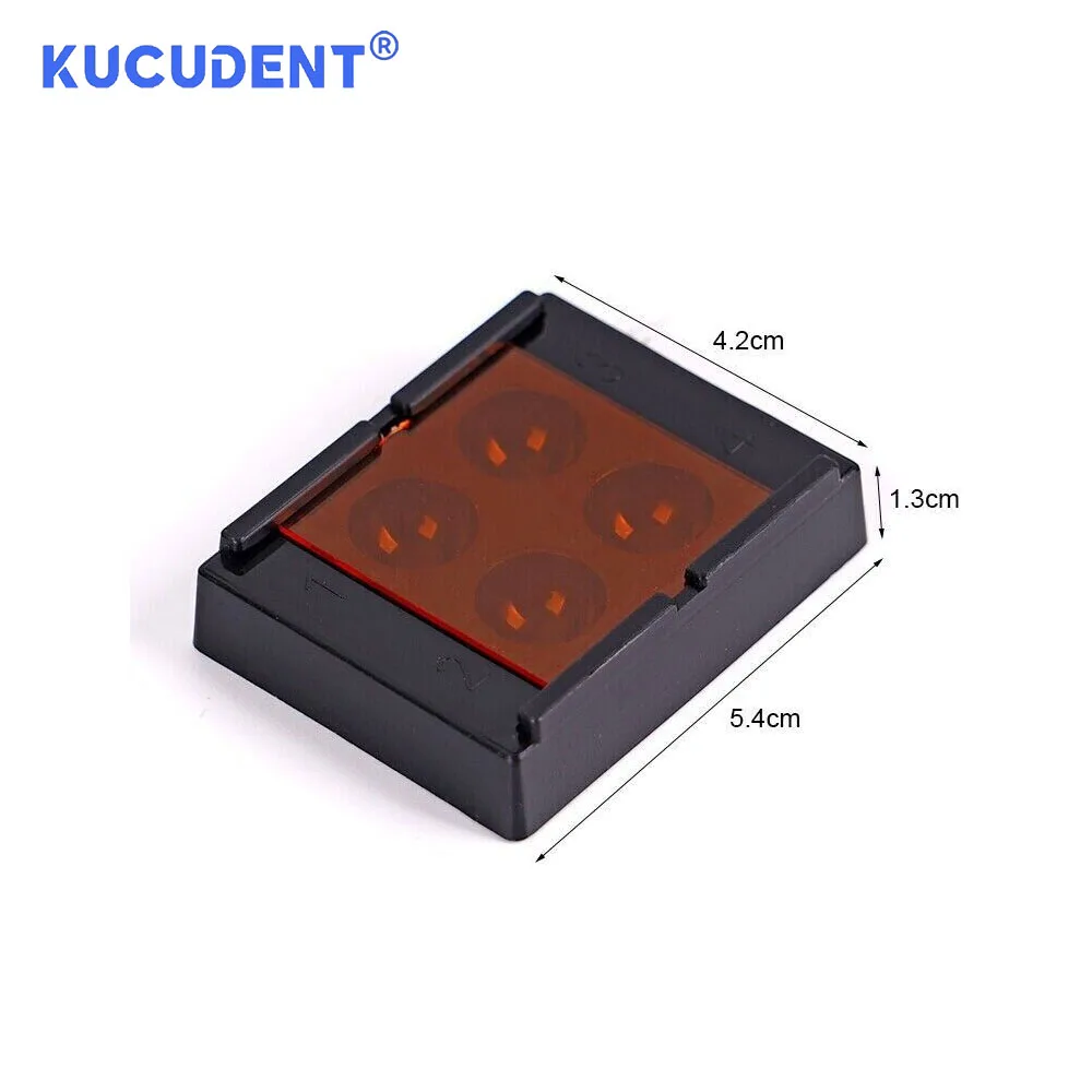 KUCUDENT 4 Holes/8 Holes Dental Veneer Storage Box Plastic Teeth Patch Shading Light Storage Case Denture Teeth Retainer Boxes