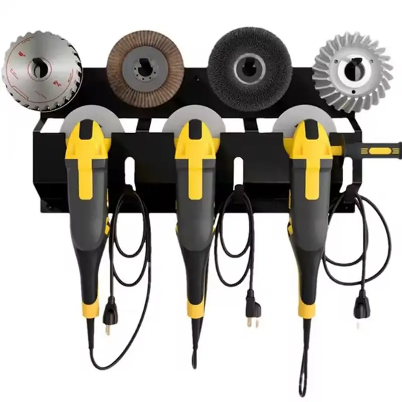 A68P-Angle Grinder Wall Storage Mount Metal Wall-Mounted Hanging Shelf Fixed Polishers Holder Stable Storage For Home Garage