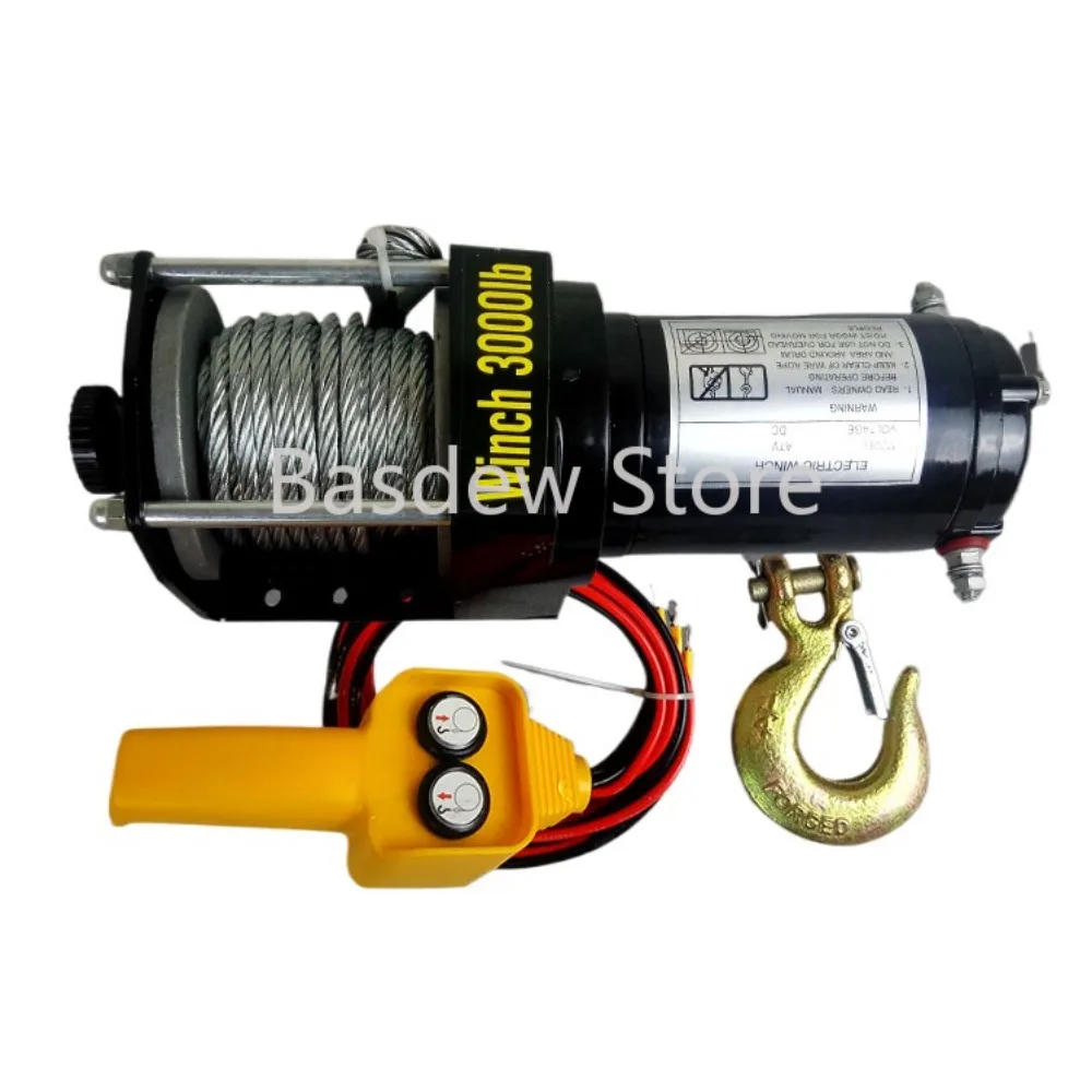 

Small Car Crane, Electric Hoist Winch, Wireless/wired Control 12V 24V 48V 60V 3000 Lbs, 3500 Lbs, Electric Winch