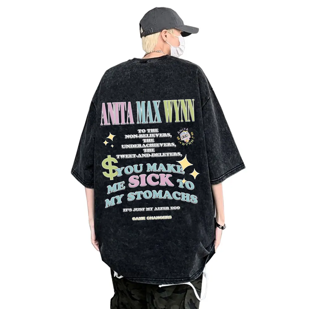 

Washed Vintage Rapper Drake Face Graphic T-shirt Summer Men Women Hip Hop Fashion Oversized Short Sleeve T Shirt Male Streetwear